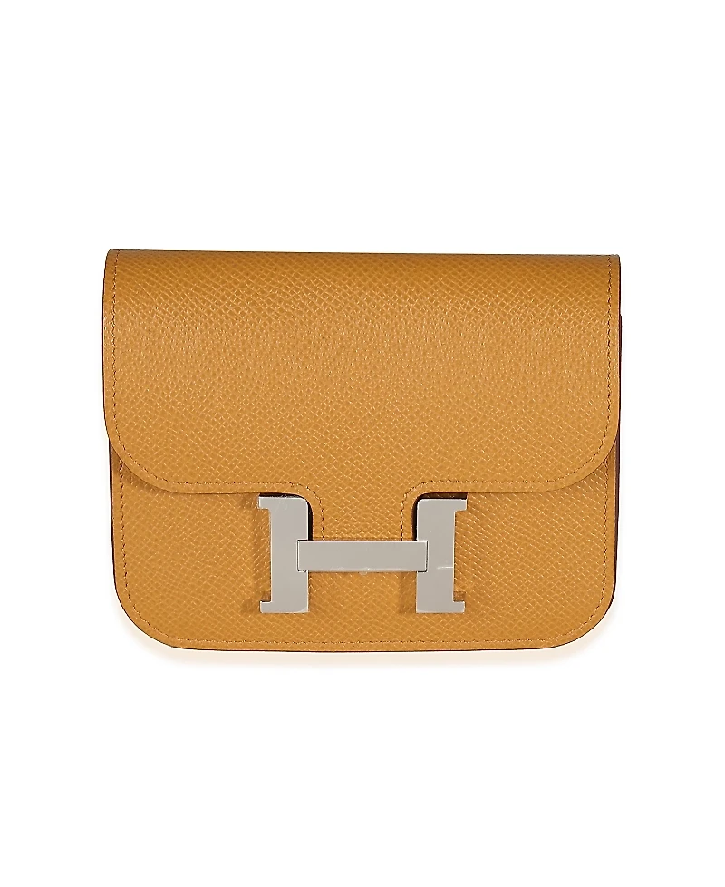 Pre-Owned HERMES Constance Slim Wallet Leather Handbag