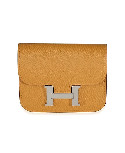 Pre-Owned HERMES Constance Slim Wallet Leather Handbag
