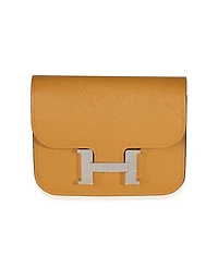 Pre-Owned HERMES Constance Slim Wallet Leather Handbag