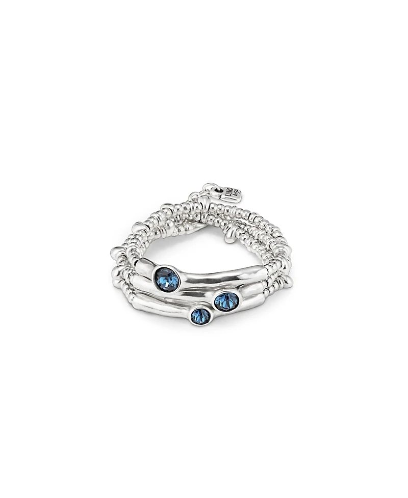 UNOde50 Azul Trinity Bead Bracelet