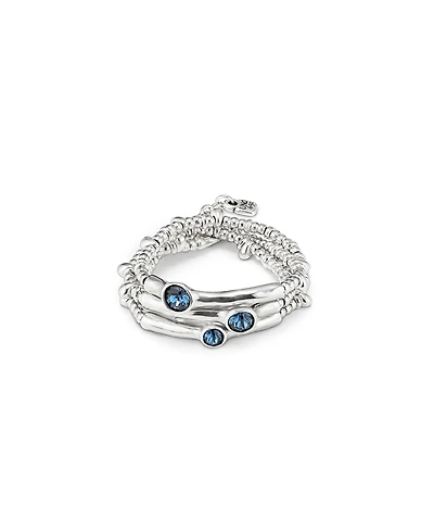 UNOde50 Azul Trinity Bead Bracelet