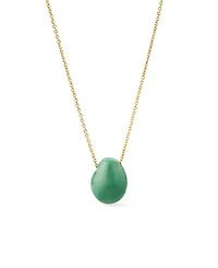 Ana Luisa Pebble Mini Aventurine Gold Pendant Necklace