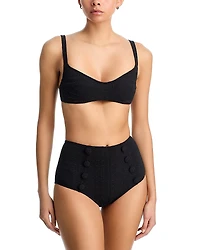 Lisa Marie Fernandez Balconette & High Waist Bikini Set