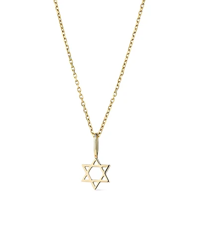 Ana Luisa Solid Yellow Gold Star of David Necklace