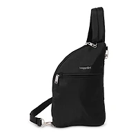 Baggallini The Travel Smart Edit Securtex Anti Theft Half Moon Sling Bag