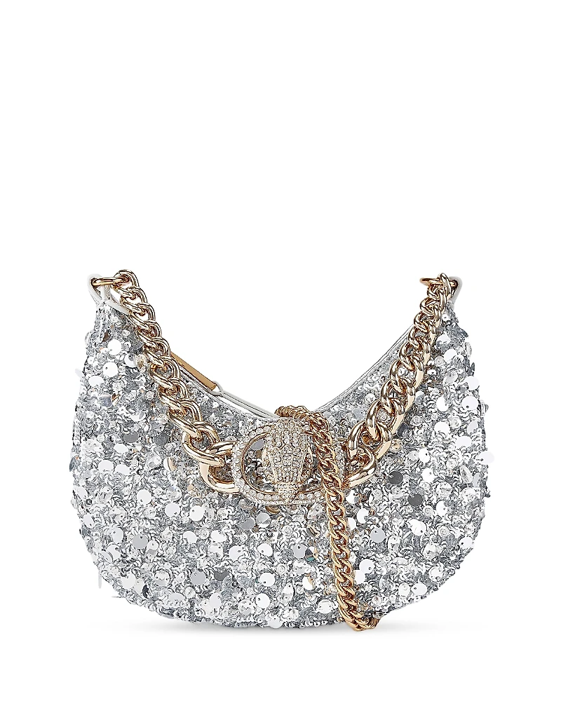 Kurt Geiger London Chelsea Small Sequined Chain Hobo Bag