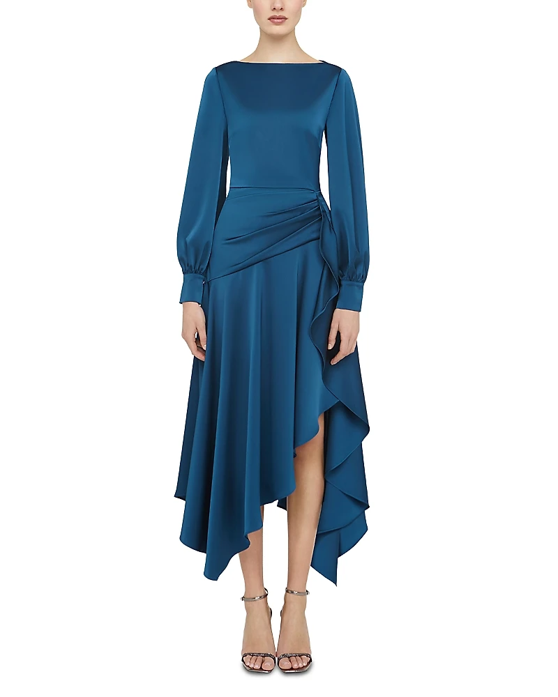 Theia Florence Handkerchief Hem Dress