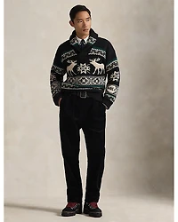 Polo Ralph Lauren Wool Blend Elk Graphic Sweater
