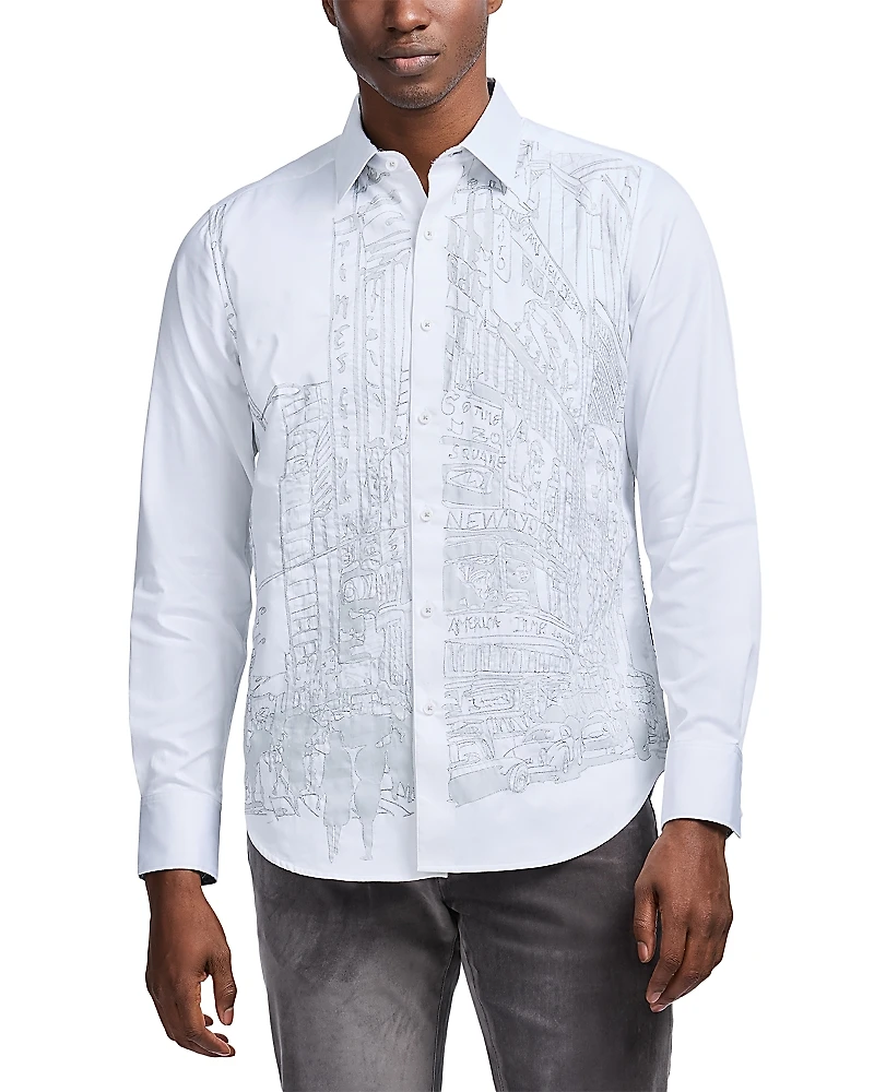 Robert Graham Urban Classics Printed Long Sleeve Button Front Shirt