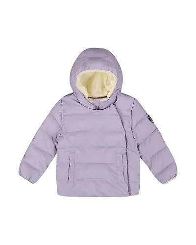 Deux par Deux Girls' Compressible Winter Puffy Coat Designed for Car Seat - Little Kid