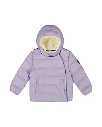 Deux par Deux Girls' Compressible Winter Puffy Coat Designed for Car Seat - Little Kid