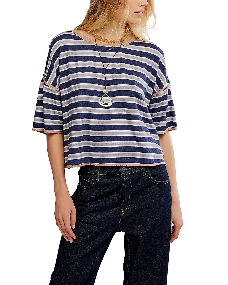 Free People Clean Rugby Tee