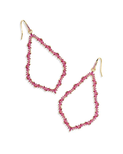 Kendra Scott Sophee 14K Gold Plated Cubic Zirconia Open Frame Drop Earrings