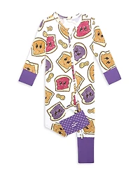 Posh Peanut Unisex Butter Jelly Time Convertible One Piece Jumpsuit Footie - Baby