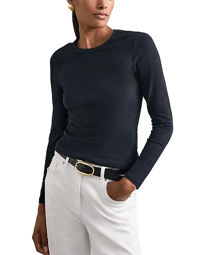 Reiss Crewneck Long Sleeve Top