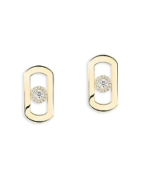 Messika 18K White Gold So Move Diamond Halo Oval Drop Earrings