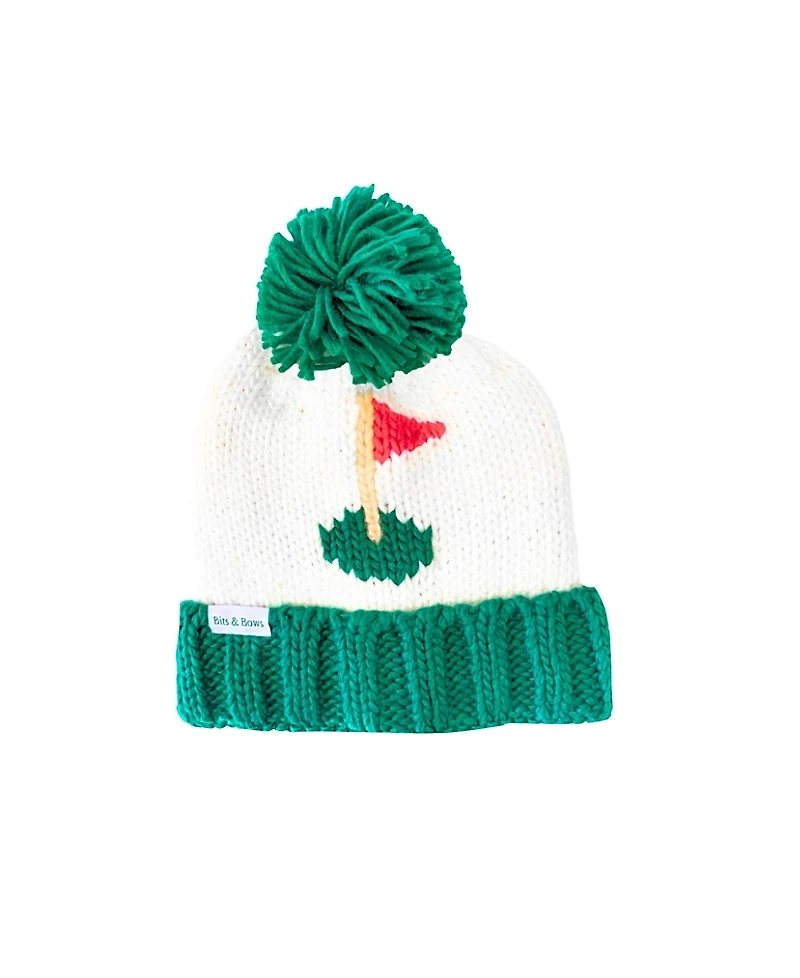 Bits & Bows Boys' Golf Flag Bobble Hat - Big Kid