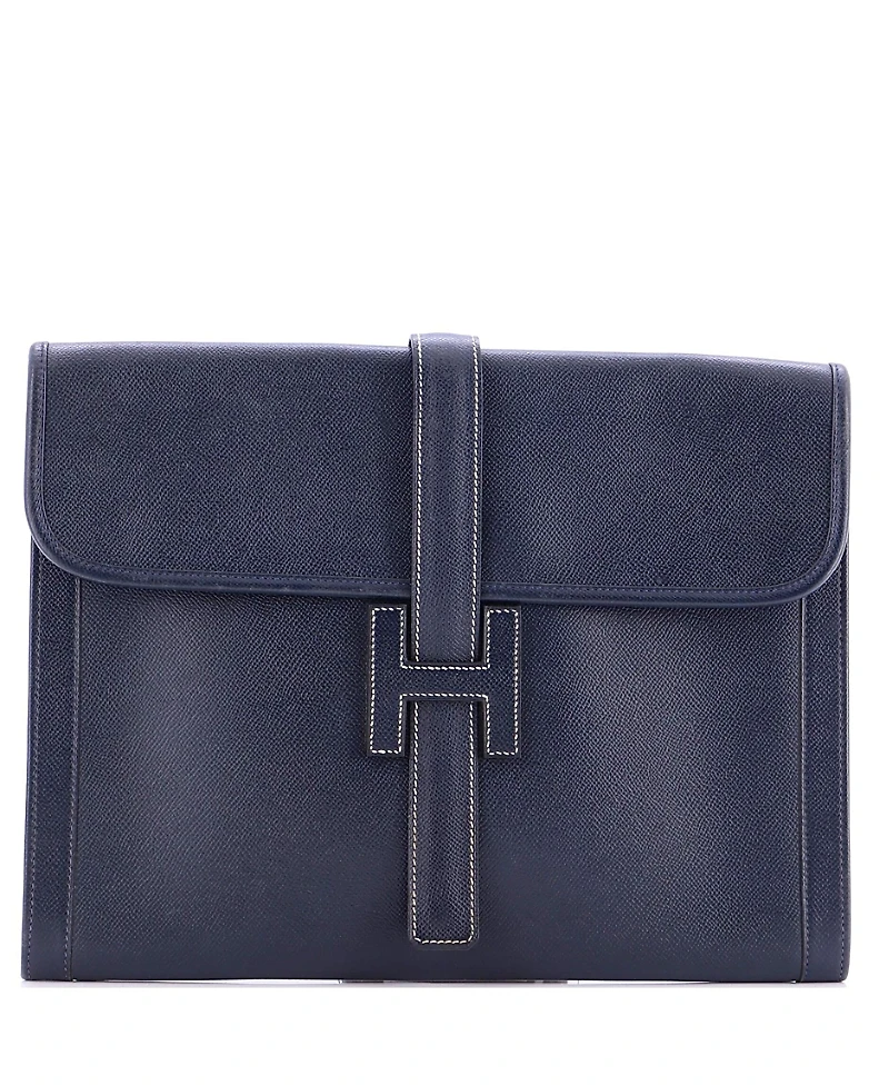 Pre-Owned HERMES Gm Jige Clutch Courchevel
