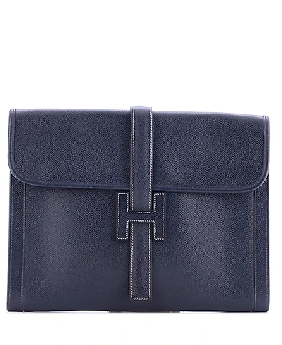 Pre-Owned HERMES Gm Jige Clutch Courchevel
