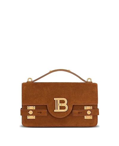 Balmain Suede B-Buzz Shoulder 24 Bag