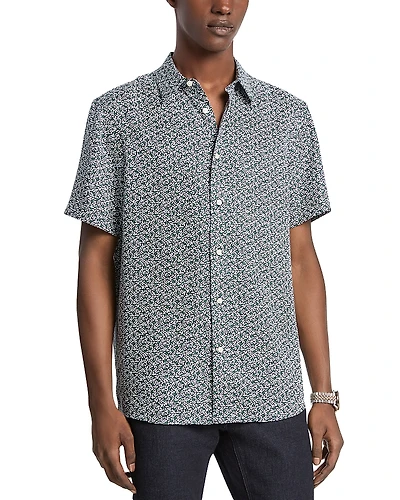 Michael Kors Classic Linen Vine Print Button Down