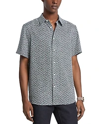 Michael Kors Classic Linen Vine Print Button Down