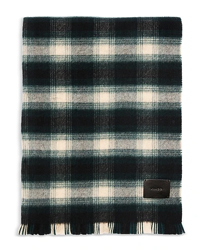 Vince Brushed Merino Double Face Plaid Scarf