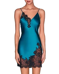 Fleur du Mal Juliet Silk Lace Applique Mini Slip