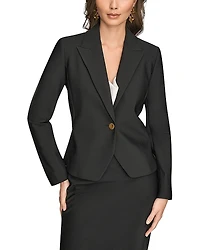 Donna Karan New York Peplum Turtleneck Blazer Jacket