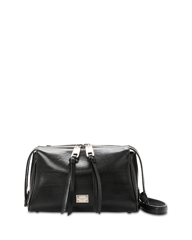 Dolce & Gabbana Convertible Leather Top Handle Crossbody