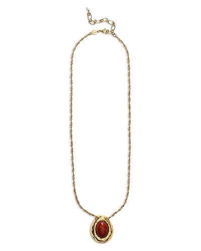 Anni Lu Cherry On Top Red Jasper Pendant Necklace, 18.5-20.86