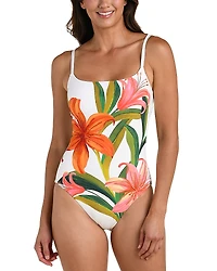 La Blanca Jungle Blossoms Lingerie Mio One Piece Swimsuit