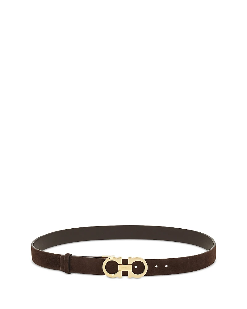 Ferragamo Women's Donna Gancini Nubuck Belt