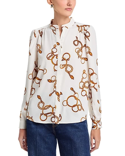 T Tahari Long Sleeved Button Down Blouse