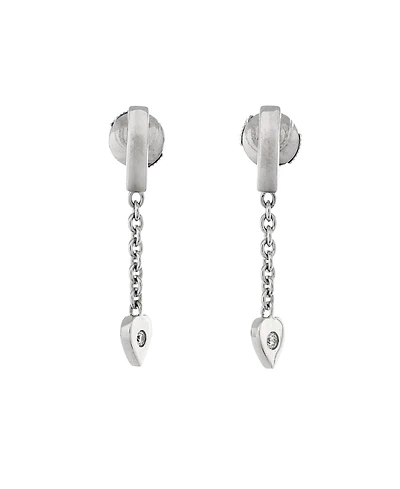 Pre-Owned Cartier Mon Amour Heart Drop Earrings 18K White Gold with Diamonds