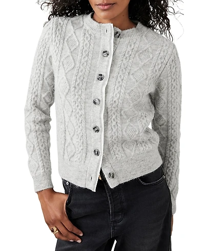 Mint Velvet Women's Cable Knit Wool Blend Cardigan