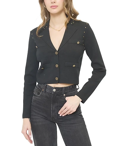 Central Park West Women's Crystal Knit Blazer