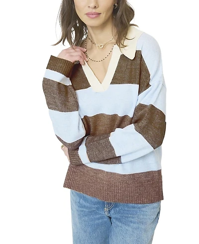 Central Park West Women's Marley Striped Rugby Sweater