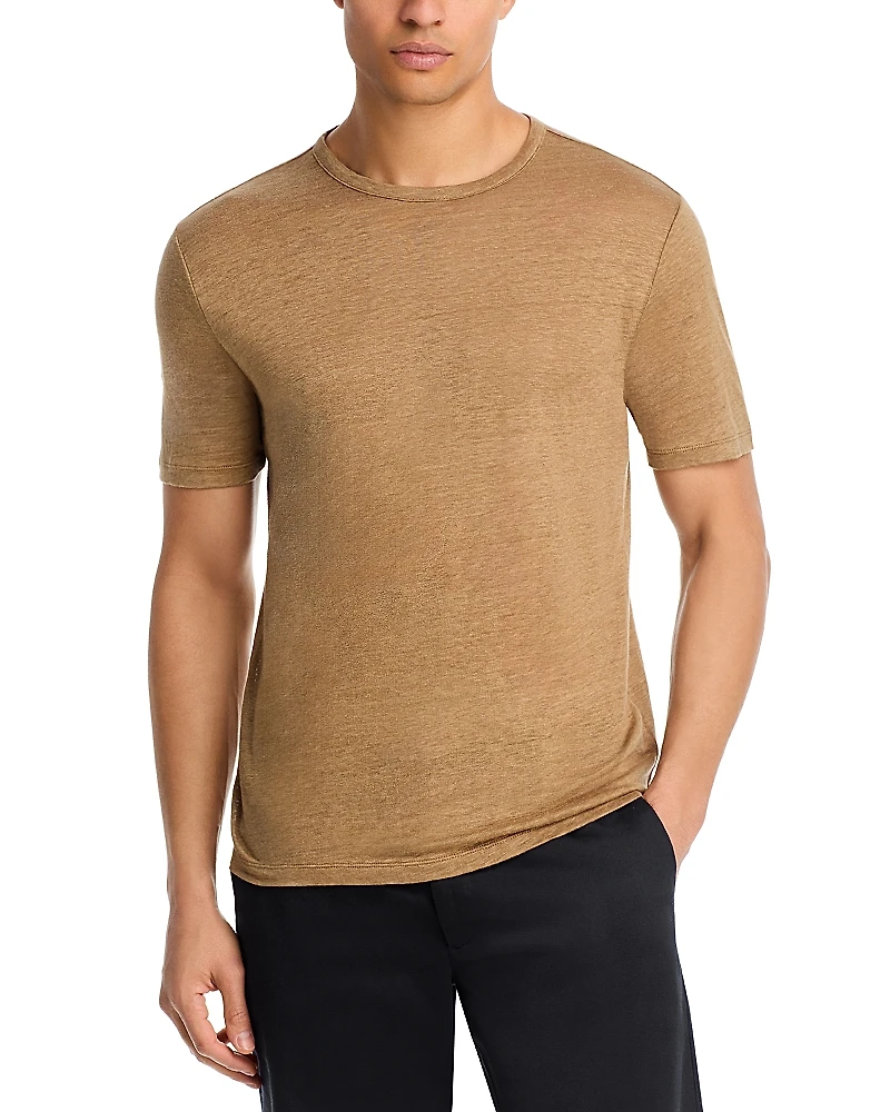 Vince Linen Short Sleeve Crewneck Tee