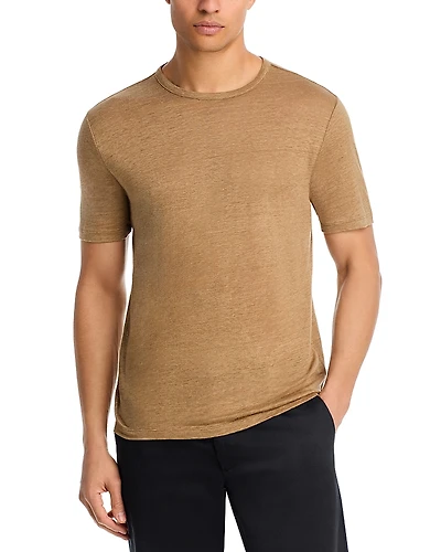 Vince Linen Short Sleeve Crewneck Tee