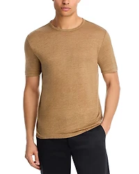 Vince Linen Short Sleeve Crewneck Tee