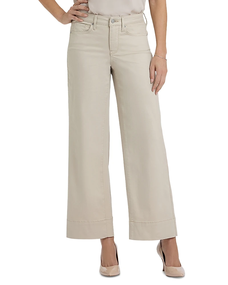 Nydj Teresa Mid Rise Wide Leg Ankle Jeans