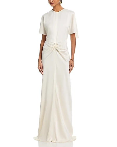 Victoria Beckham Gathered Waist Floor Length Dress