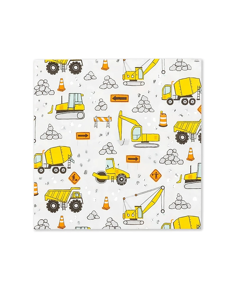 Jollity & Co. Under Construction Large Paper Napkins, Set of 16