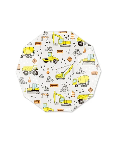 Jollity & Co. Under Construction Small Paper Plates, Set of 8