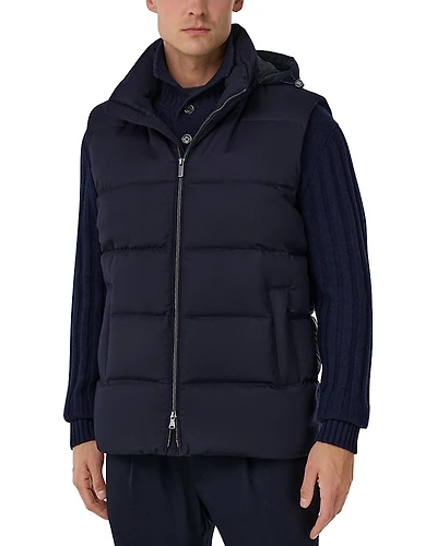 Boggi Milano Men's Hooded Down Gilet