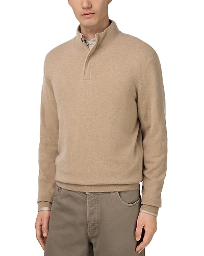 Boggi Milano Men's Half-Zip Cashmere Wool Sweater
