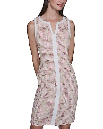 Karl Lagerfeld Paris Tweed Knit Sheath Dress