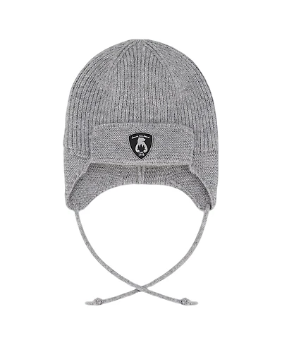 Deux par Unisex Lined Knit Hat with Ears and Strings - Baby