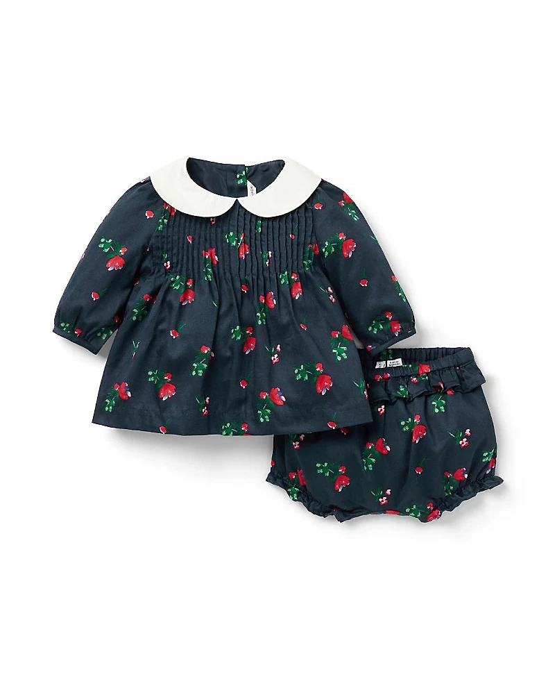 Janie and Jack Girls' Floral Pintuck Dress - Baby